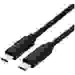 Value USB-C® Kabel USB4® USB-C® Stecker 0.80m Schwarz Geschirmt 11999092