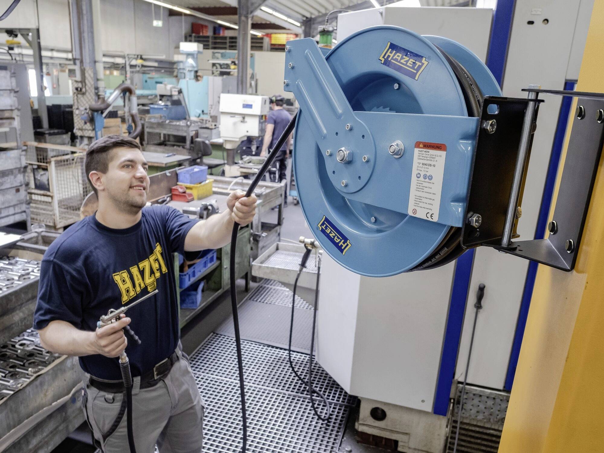 Hazet Druckluft-Schlauchtrommel 20m 12 bar Wandbefestigung