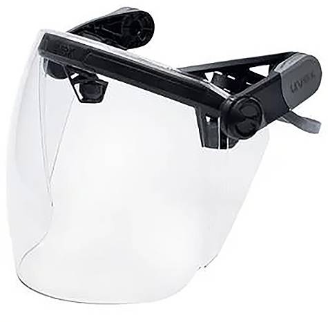 Uvex vimox 9920001 Schutzvisier inkl. UV-Schutz, mit Antibeschlag-Schutz, mit Antikratz-Schutz Schwarz EN 166:2001