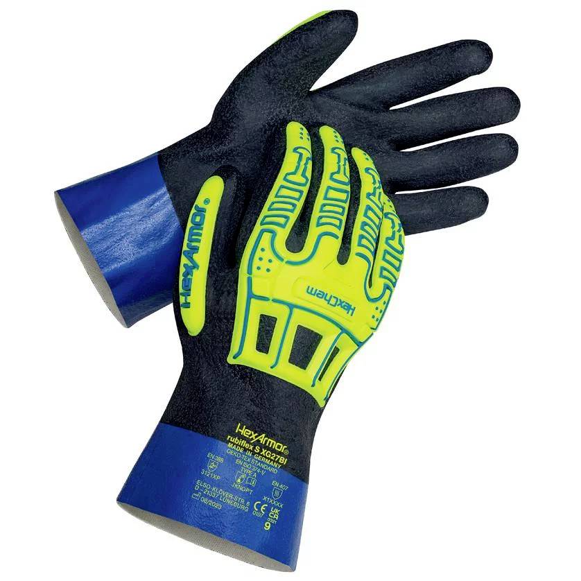 HexArmor 6070809 rubiflex S XG27BI Chemiekalienhandschuh Größe (Handschuhe): 9 EN 388:2016, EN 374-1:2016 ISO 374-1:2016 1 Paar
