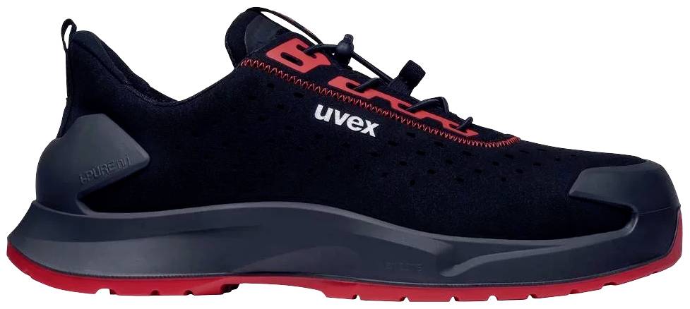 Uvex S1 PL PUR W11 6802240 Sicherheitshalbschuh S1PL Schuhgröße (EU): 40 Schwarz, Rot 1 Paar
