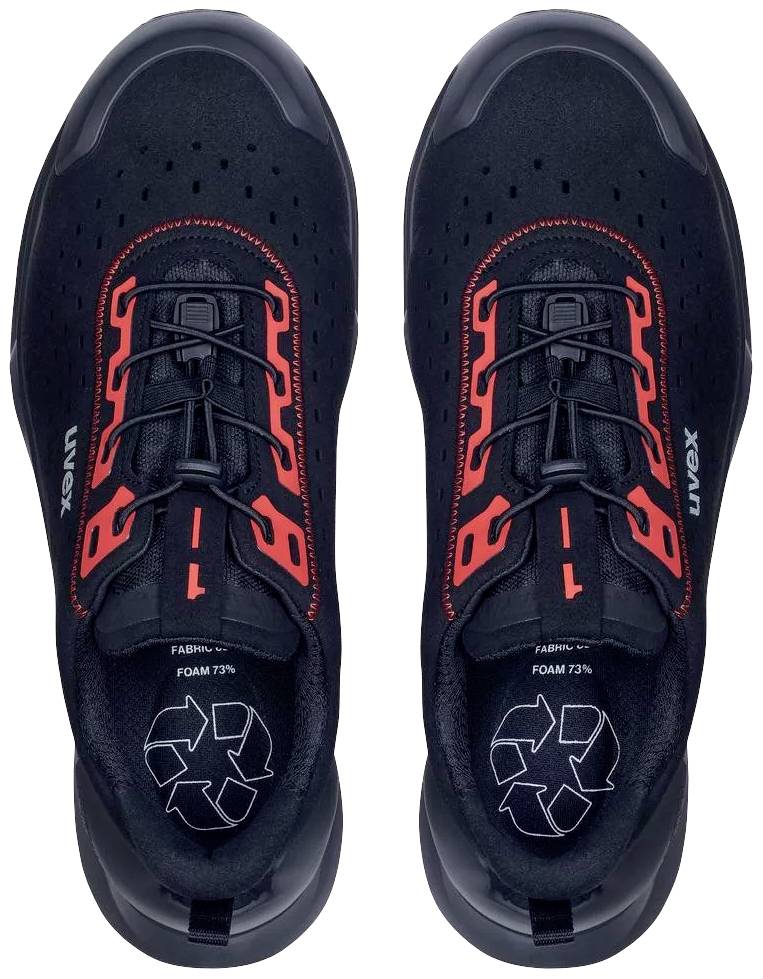 Uvex S1 PL PUR W11 6802242 Sicherheitshalbschuh S1PL Schuhgröße (EU): 42 Schwarz, Rot 1 Paar