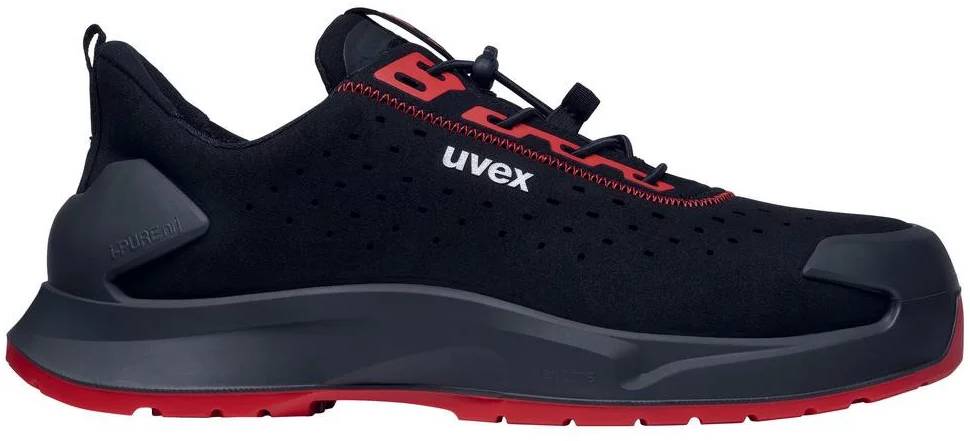 Uvex S1 PL PUR W11 6802246 Sicherheitshalbschuh S1PL Schuhgröße (EU): 46 Schwarz, Rot 1 Paar