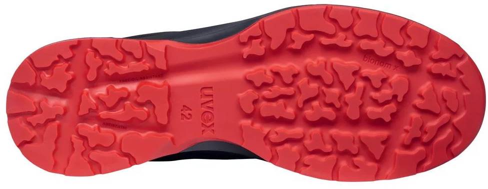 Uvex S1 PL PUR W11 6802246 Sicherheitshalbschuh S1PL Schuhgröße (EU): 46 Schwarz, Rot 1 Paar