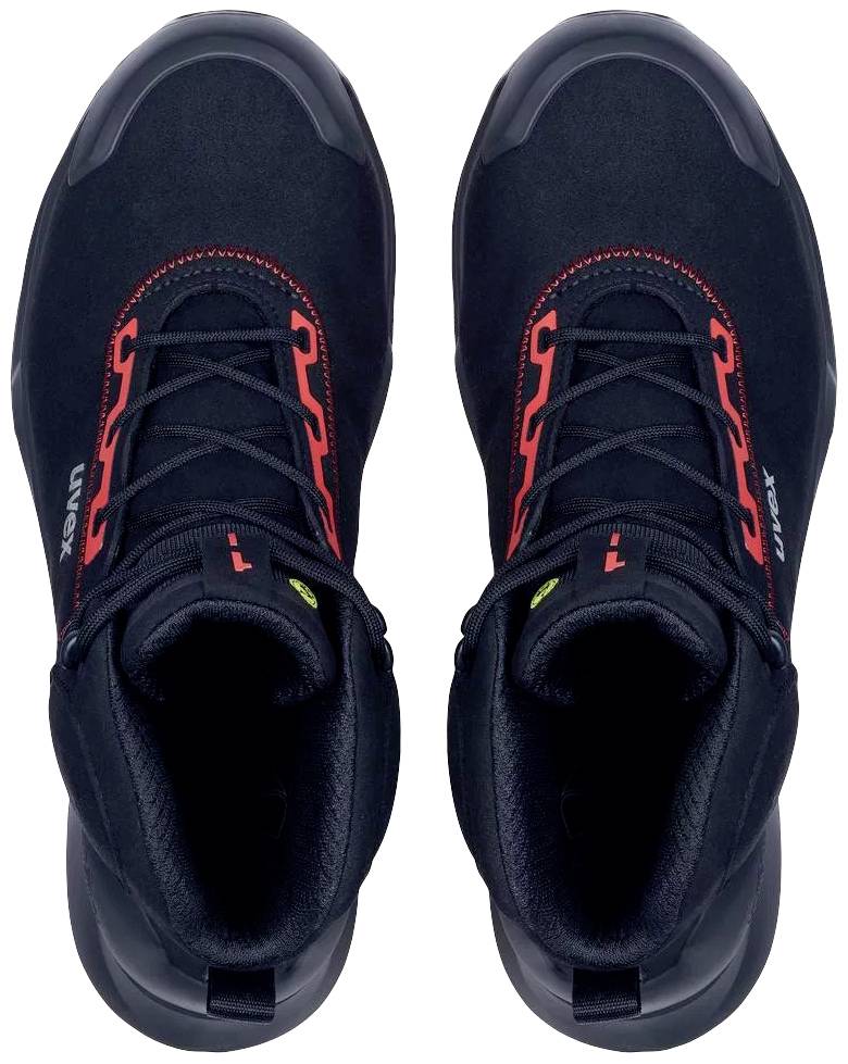 Uvex S3L PUR W11 6804245 Sicherheitsstiefel S3L Schuhgröße (EU): 45 Schwarz, Rot 1 Paar