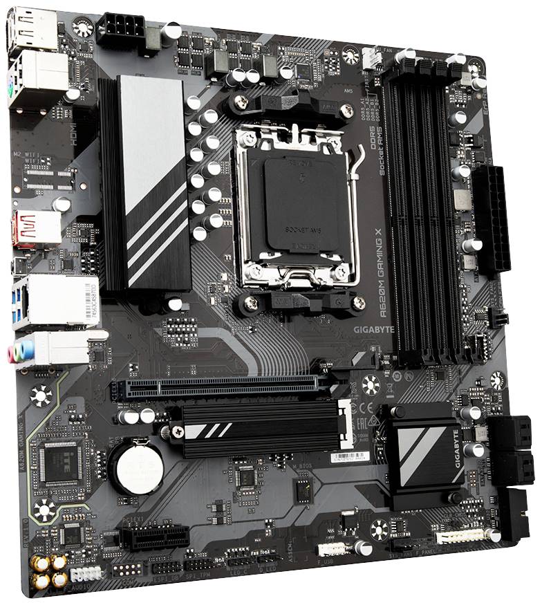 Gigabyte A620M GAMING X Mainboard Sockel (PC) AMD® AM5 Formfaktor (Details) Micro-ATX Mainboard-Chipsatz AMD® A620