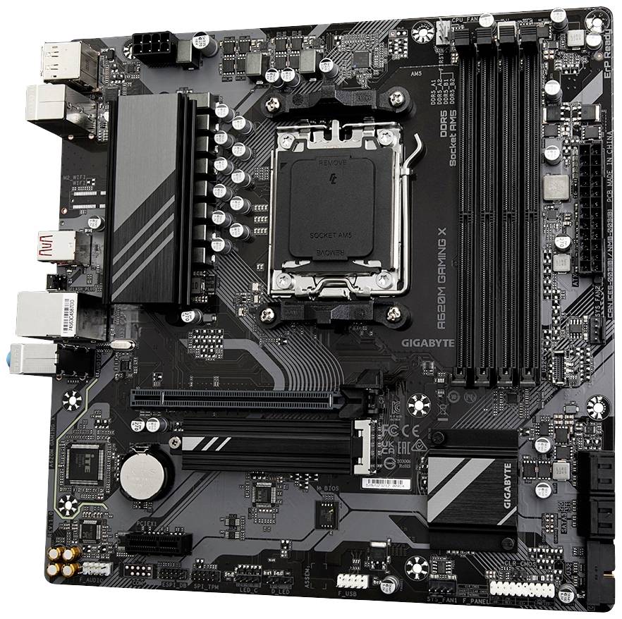 Gigabyte A620M GAMING X Mainboard Sockel (PC) AMD® AM5 Formfaktor (Details) Micro-ATX Mainboard-Chipsatz AMD® A620