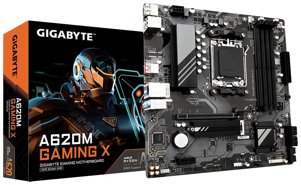 Gigabyte A620M GAMING X Mainboard Sockel (PC) AMD® AM5 Formfaktor (Details) Micro-ATX Mainboard-Chipsatz AMD® A620