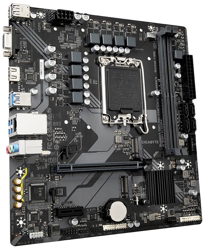 Gigabyte B760M H DDR4 Mainboard Sockel (PC) Intel® LGA 1700 Formfaktor (Details) Micro-ATX Mainboard-Chipsatz Intel® B760