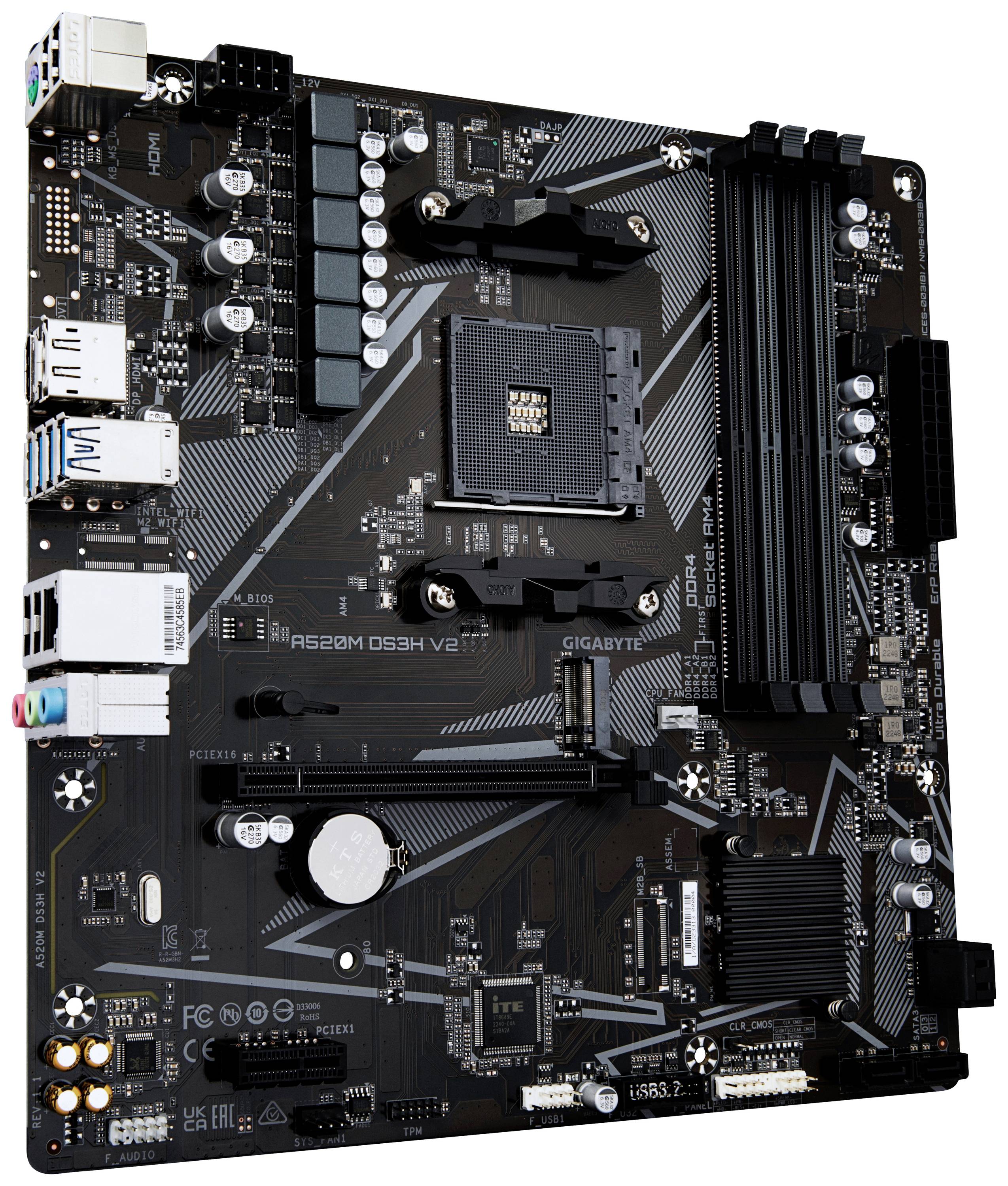 Gigabyte A520M DS3H V2 Mainboard Sockel (PC) AMD® AM4 Formfaktor (Details) Micro-ATX