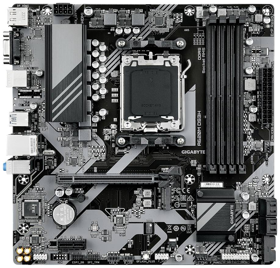 Gigabyte A620M DS3H Mainboard Sockel (PC) AMD® AM5 Formfaktor (Details) Micro-ATX