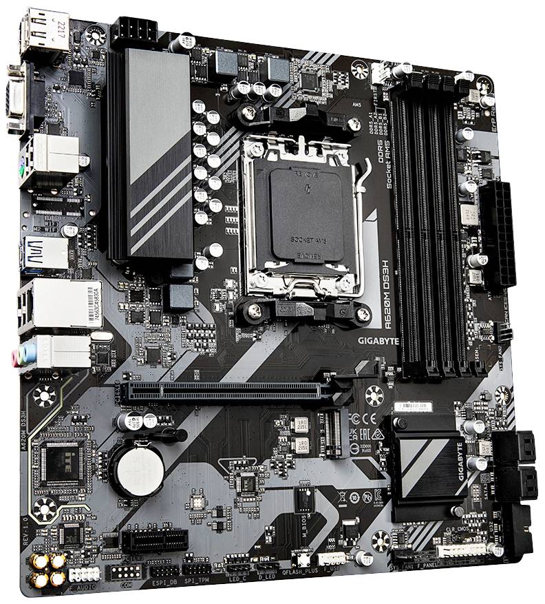 Gigabyte A620M DS3H Mainboard Sockel (PC) AMD® AM5 Formfaktor (Details) Micro-ATX