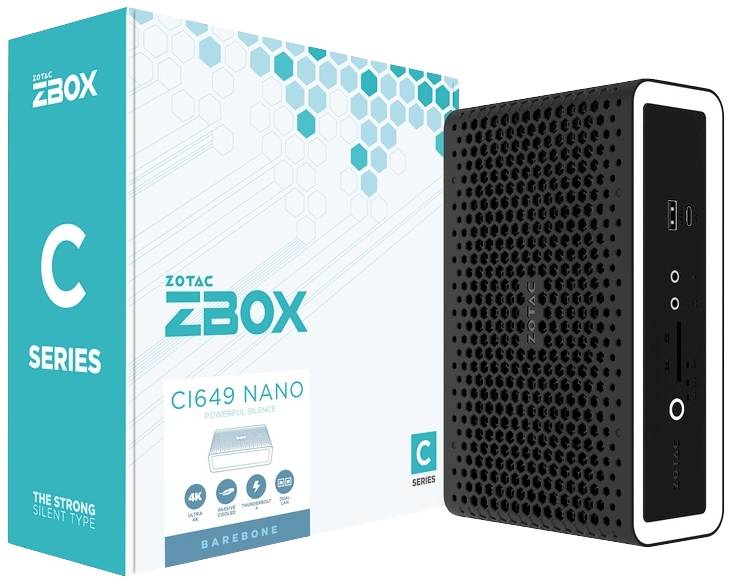 Zotac Barebone ZBOX CI649 Intel® Core™ i5 i5-1335U 4.6GHz Intel Iris Xe Grafikkarte ZBOX-CI649NANO-BE