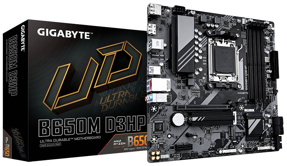 Gigabyte B650M D3HP Mainboard Sockel (PC) AMD® AM5 Formfaktor (Details) Micro-ATX Mainboard-Chipsatz AMD® B650