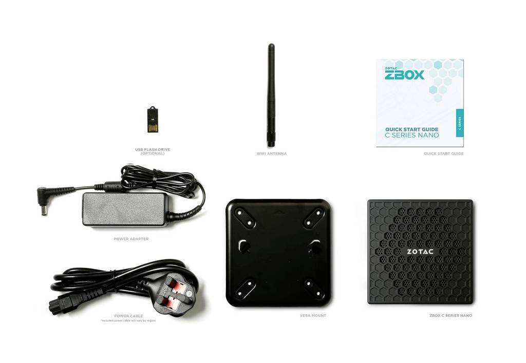 Zotac Barebone ZBOX CI337 NANO Intel® N N100 3.4GHz Intel UHD Graphics ZBOX-CI337NANO-BE