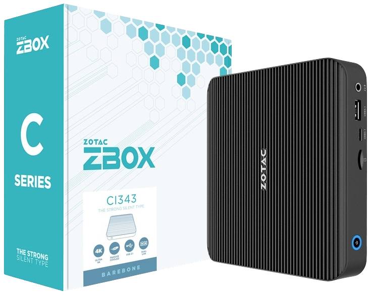 Zotac Barebone ZBOX CI343 NANO Intel® N N100 3.4GHz Intel UHD Graphics ZBOX-CI343-BE