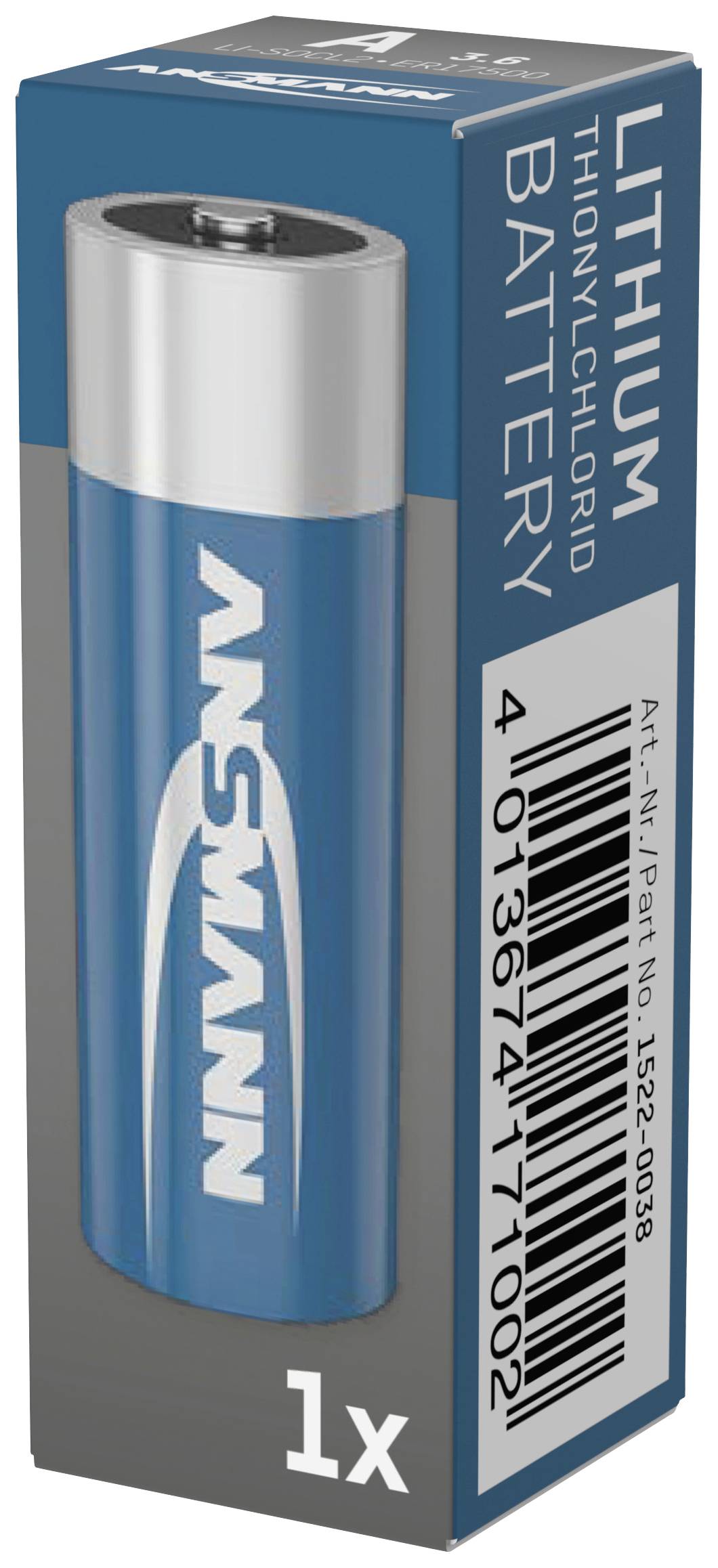 Ansmann ER17500 / A Spezial-Batterie A Lithium 3.6V 1St.