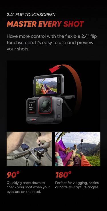 Insta360 Ace Pro Action Cam 8K, 4K, 2.7K, Full-HD, Zeitlupe, Zeitraffer, Touch-Screen, Bluetooth, W