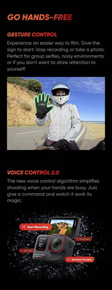 Insta360 Ace Pro Action Cam 8K, 4K, 2.7K, Full-HD, Zeitlupe, Zeitraffer, Touch-Screen, Bluetooth, WLAN, Wasserfest