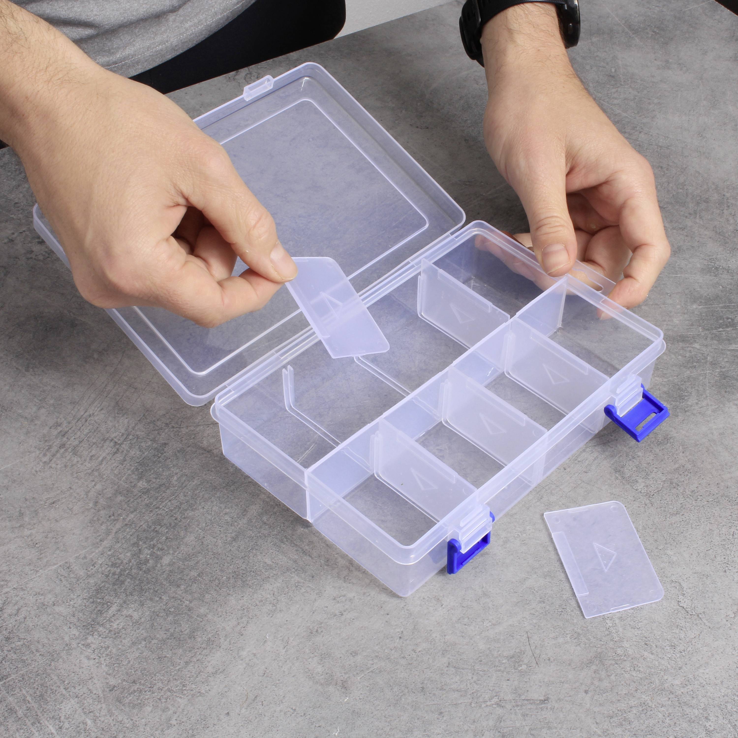 Quadrios 23SA082 Sortimentskasten (L x B x H) 20 x 13.5 x 4.5 cm Anzahl Fächer: 8 variable Untertei