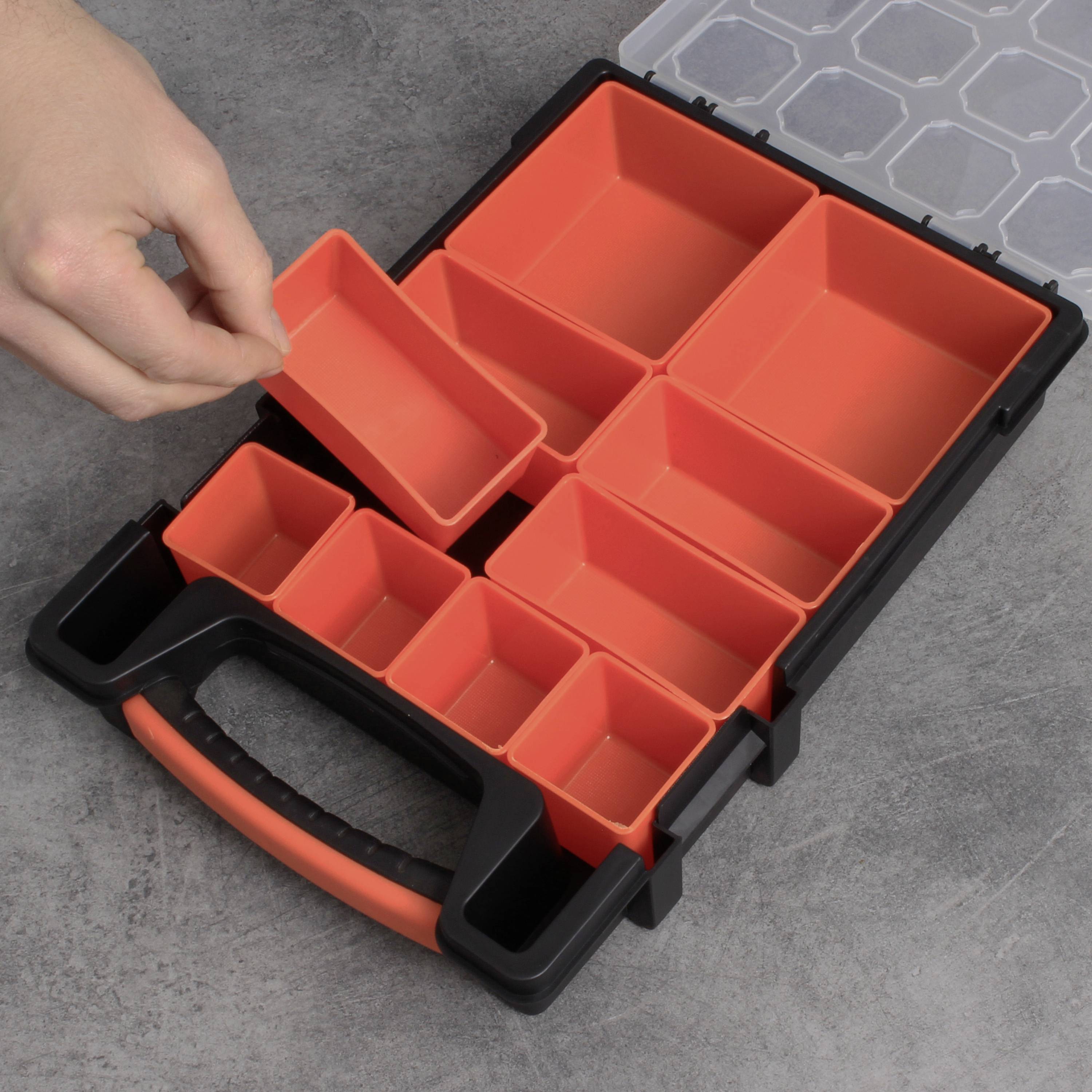 Quadrios 23SA091 Sortimentskasten (L x B x H) 32.5 x 22 x 6cm Anzahl Fächer: 10 feste Unterteilung Inhalt 1St.