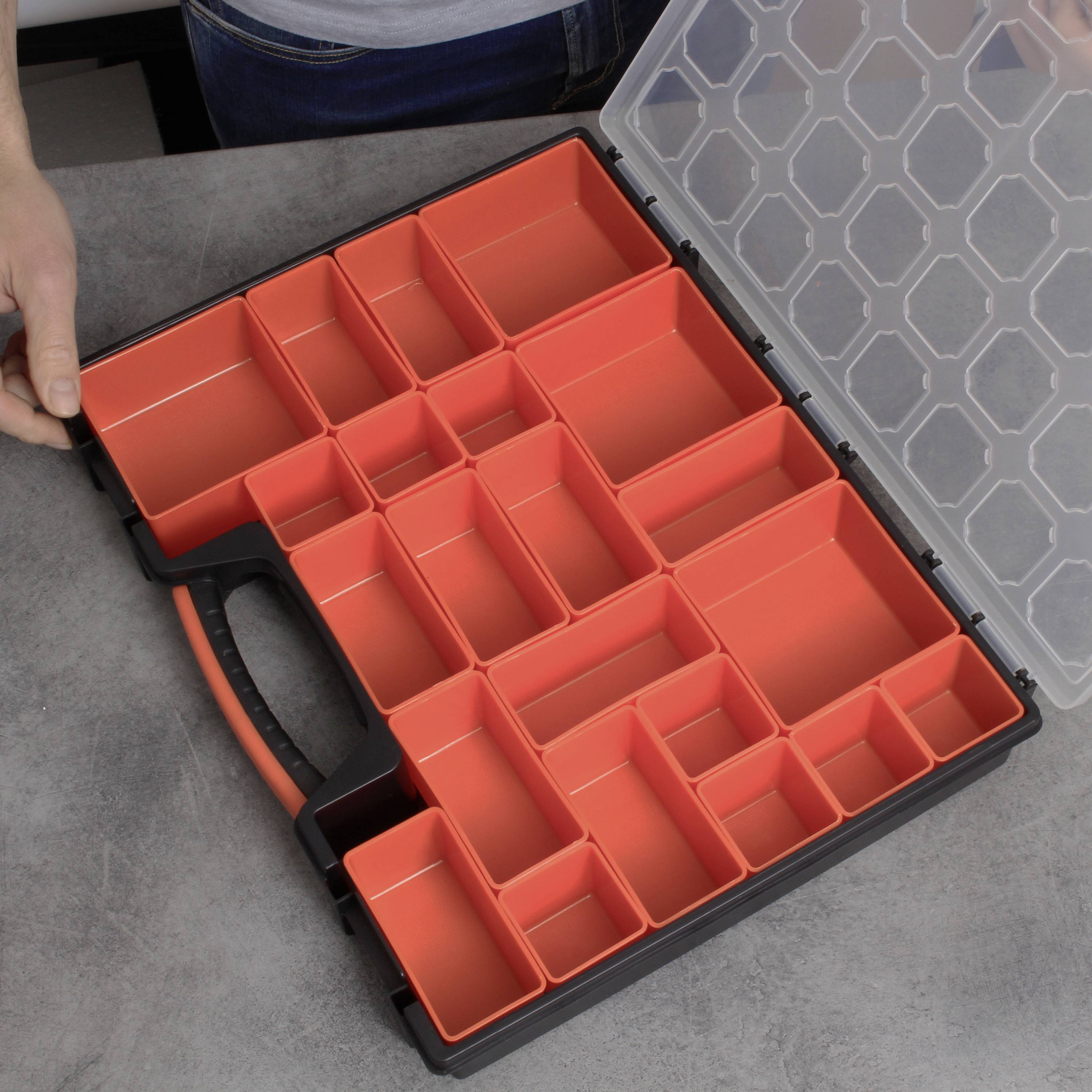 Quadrios 23SA093 Sortimentskasten (L x B x H) 42 x 32.5 x 6cm Anzahl Fächer: 22 feste Unterteilung Inhalt 1St.