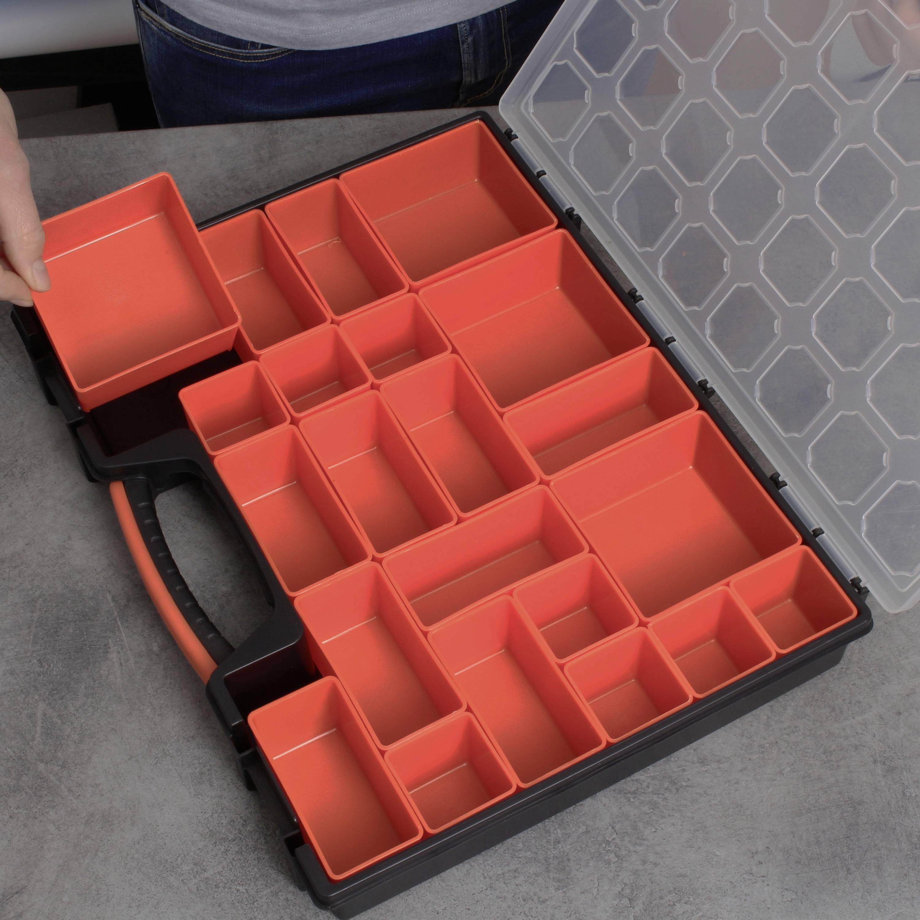 Quadrios 23SA093 Sortimentskasten (L x B x H) 42 x 32.5 x 6cm Anzahl Fächer: 22 feste Unterteilung Inhalt 1St.