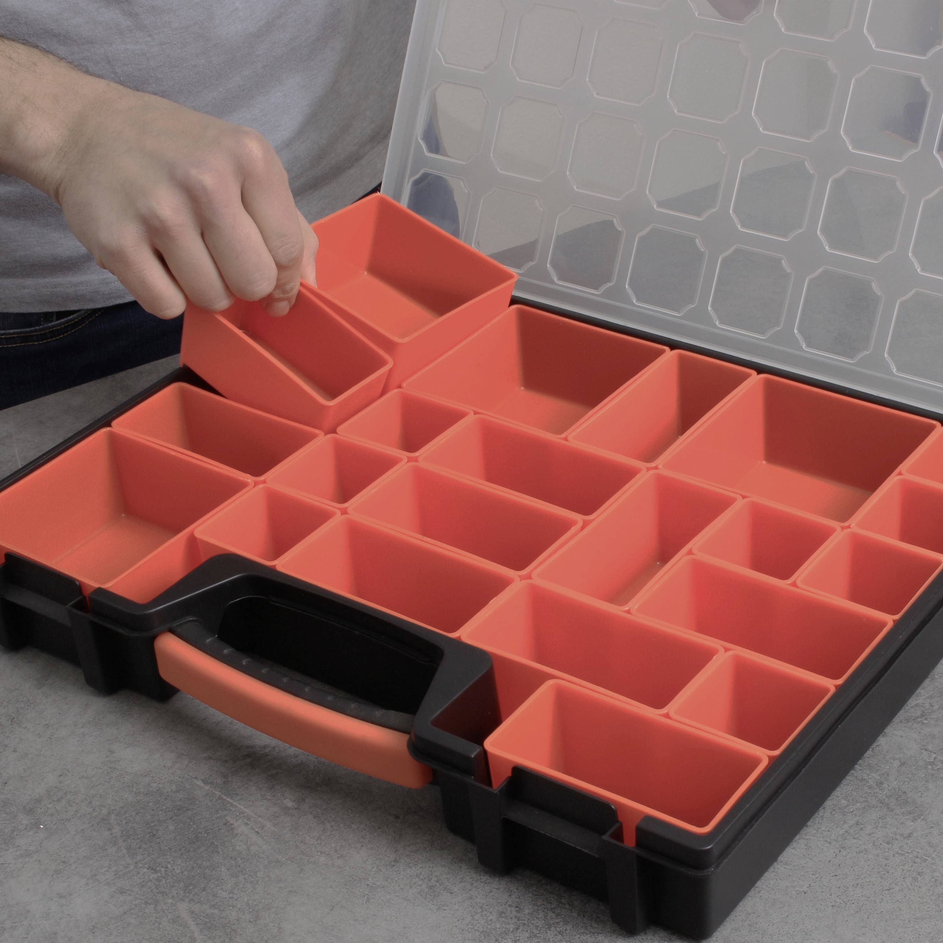 Quadrios 23SA093 Sortimentskasten (L x B x H) 42 x 32.5 x 6cm Anzahl Fächer: 22 feste Unterteilung Inhalt 1St.