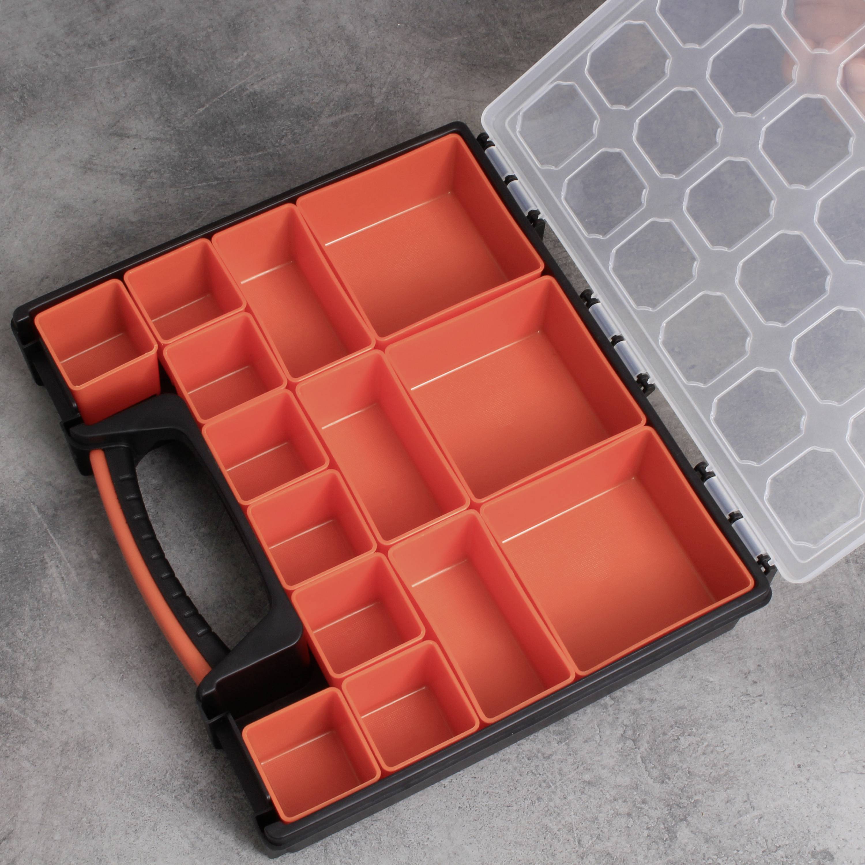 Quadrios 23SA094 Sortimentskasten (L x B x H) 31.2 x 27.2 x 6cm Anzahl Fächer: 14 feste Unterteilung Inhalt 1St.