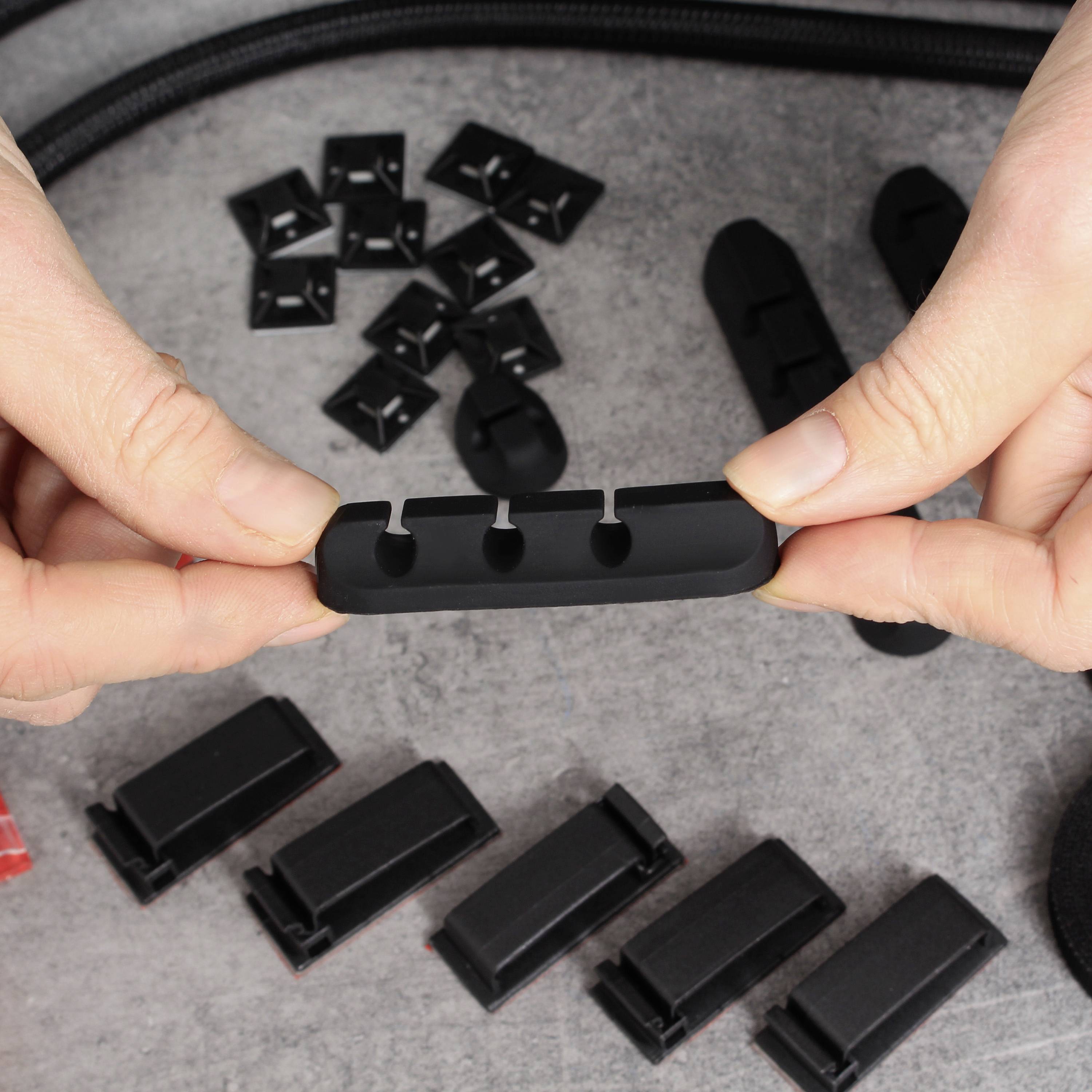 Quadrios 23CA257 Kabelhalter-Sortimentsbox 23CA257 Bündel-Ø-Bereich 1 bis 40mm Schwarz 184 Teile