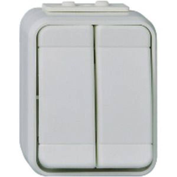 ELSO 442509 Doppeltaster 442509 10A AquaTop licht/basaltgrau 1St.