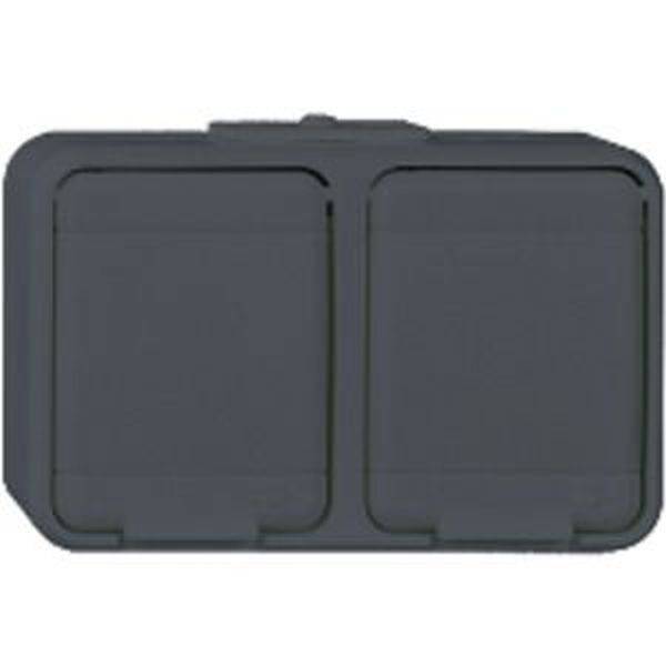 ELSO 455409 Steckdose 455409 2f. 16A waager. licht/basaltgrau 1St.