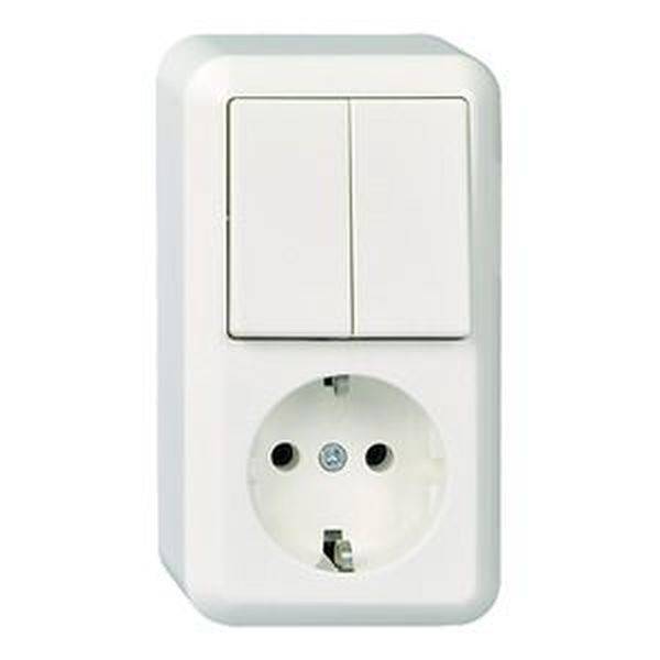 ELSO 388504 AP-Kombi-Serienschalter 388504 10/16A CONTURA reinweiß 1St.