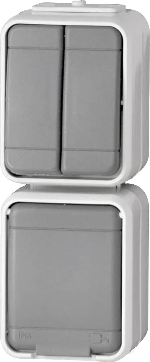 ELSO 448529 ELSO Kombi-Serienschalter 448529 senkr. AquaTop licht/basaltgrau 1 St.