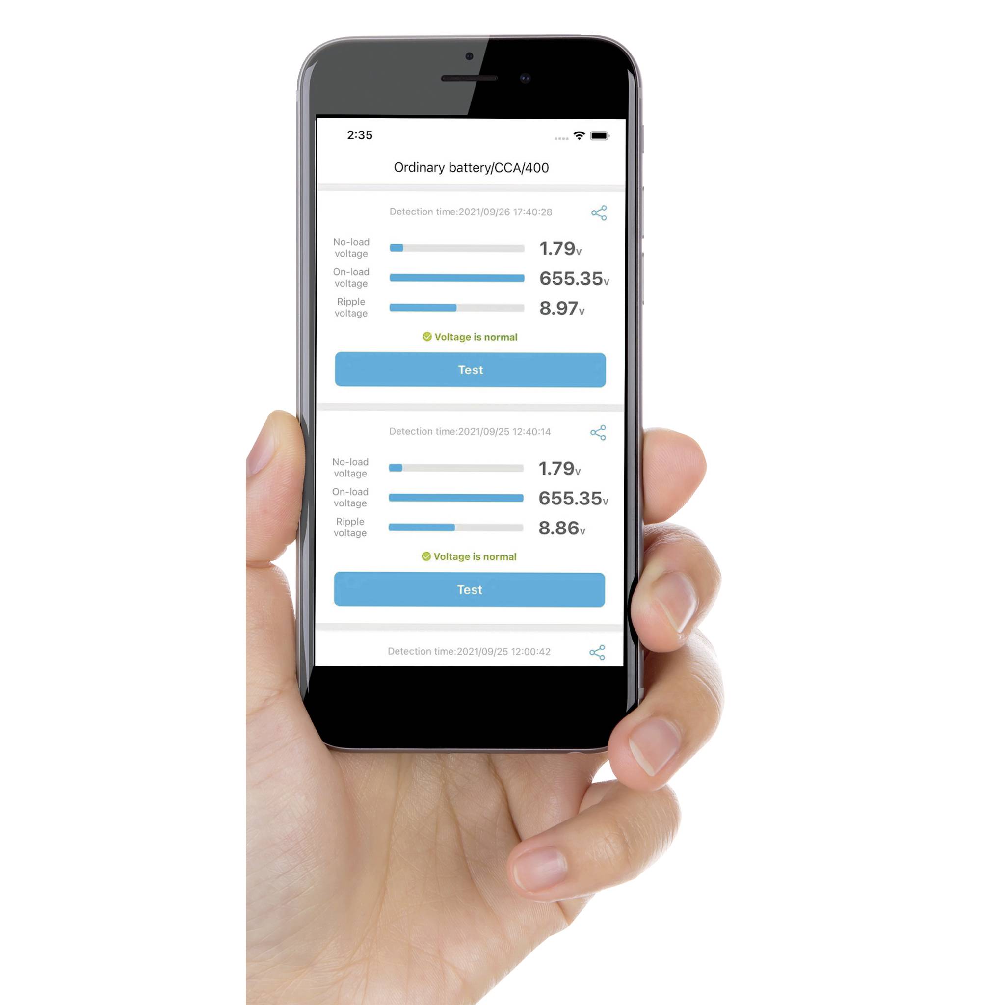 Toolit BTW Kfz-Batterietester 6 V, 12V Batterieprüfung, Kontrolle Lichtmaschine, Bluetooth® Verbindung, Ladeüberwachung 100mm