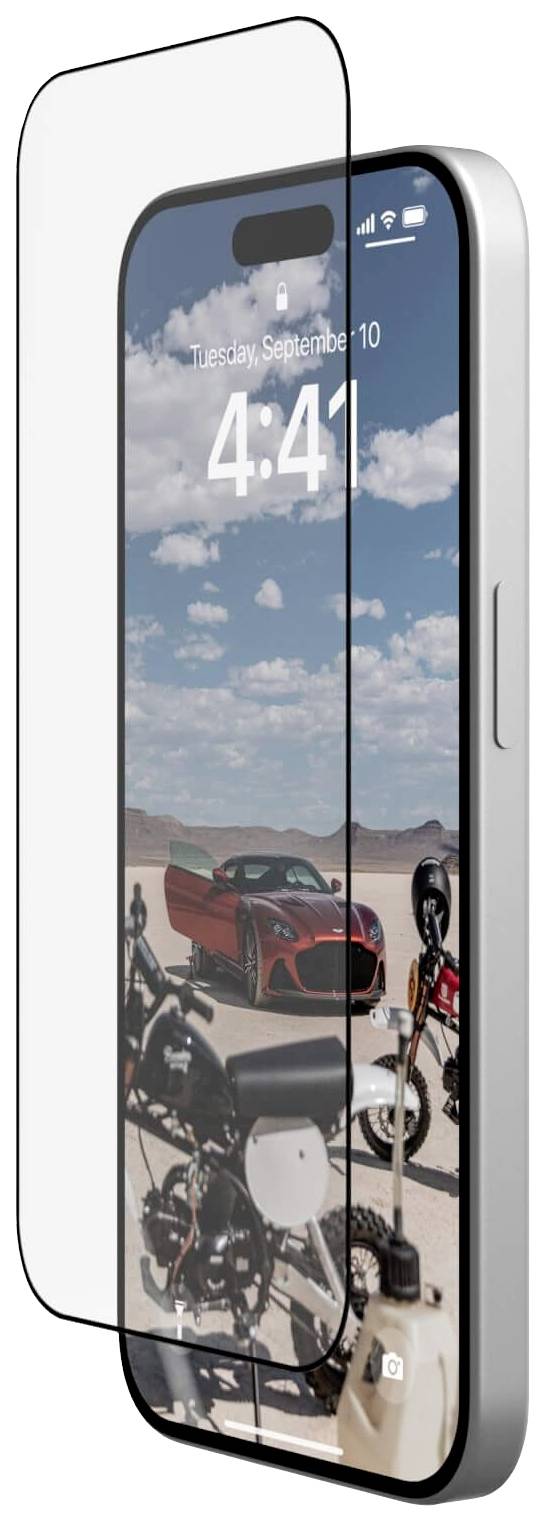 Urban Armor Gear Plus Tempered Glass Displayschutzglas Apple iPhone 15 Pro 1 St. Anti-Fingerprint, kratzfest 144353110040