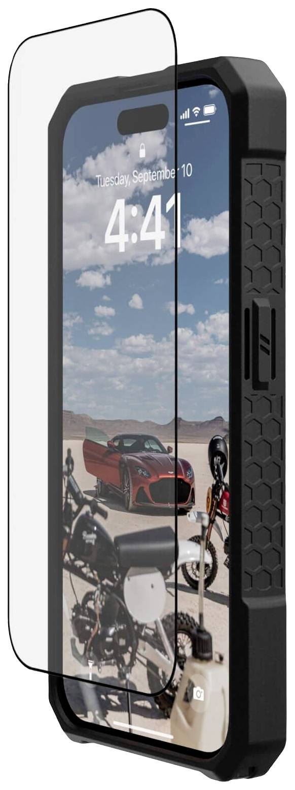 Urban Armor Gear Plus Tempered Glass Displayschutzglas Apple iPhone 15 Pro 1 St. Anti-Fingerprint, kratzfest 144353110040