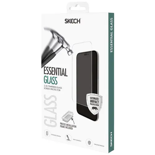 Skech Essential Tempered Glass Displayschutzglas Apple iPhone 15 Pro 1 St. antibakteriell, Anti-Fingerprint, kratzfest Skech Essential Tempered Glass Displayschutzglas Apple iPhone 15 Pro 1 St. antibakteriell, Anti-Fingerprint, kratzfest