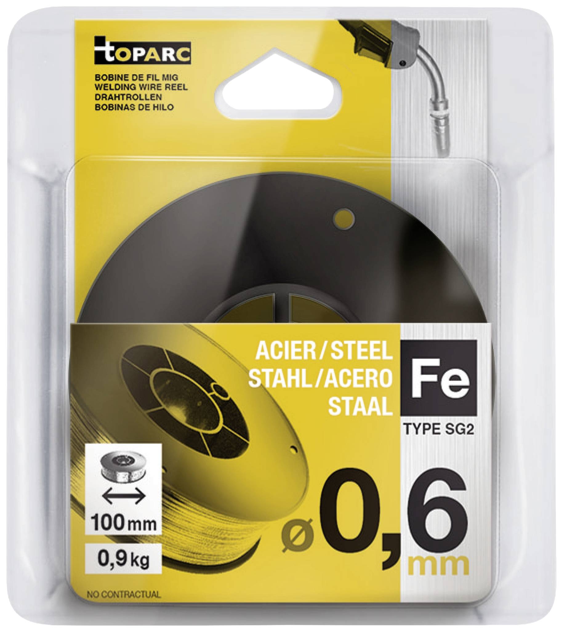 Toparc Drahtspule Ø 100 mm - Stahl Ø 0,6 mm 0.9 kg 086593