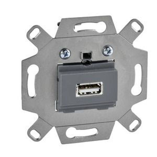 ELSO MTN4581-0000 USB-Anschlussdoseneinsatz MTN4581-0000 1fach mausgrau 1St.