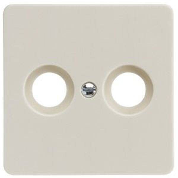 ELSO 503610 Zentralplatte 503610 Antennensteckd. 2Loch perlweiß 1St.