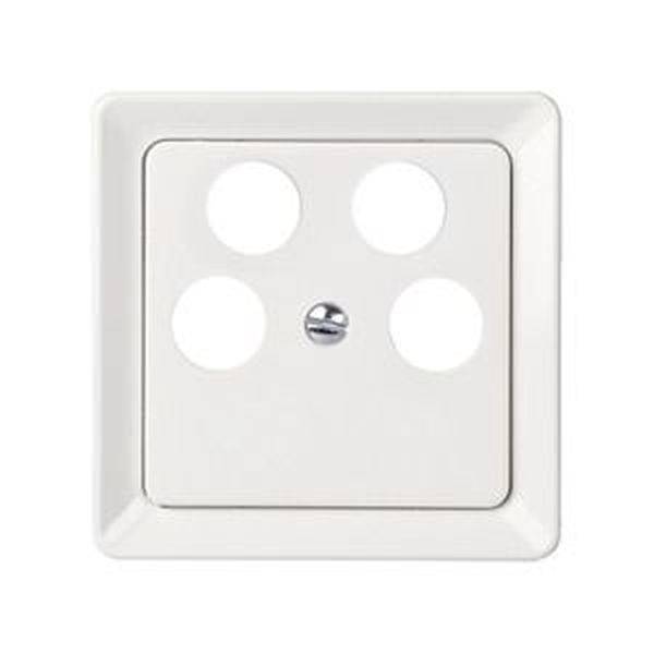 ELSO 206054 Zentralplatte 206054 Antenntenst. 4Loch reinweiß 1St.