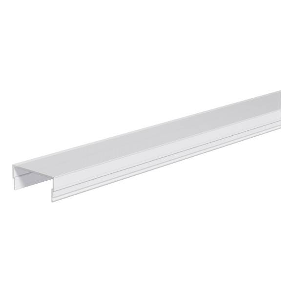 Ein weißer U-förmiger Metallprofilträger, verwendet in Bau- oder Montagestrukturen.