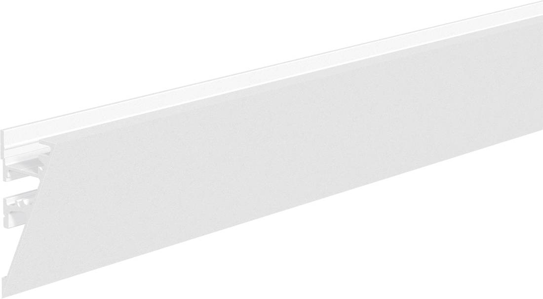 Weiße gefaltete Papier- oder Kartonform, die teilweise geöffnet ist und als einfache leere bannerähnliche Form auf weißem Hintergrund dargestellt wird.