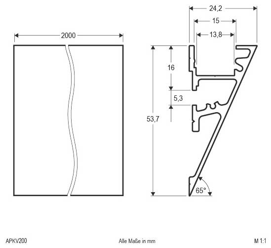 Produktfoto eines weißen REHAU 'SIGNA BASE'-Aluminiumprofilstrangs mit sichtbarem abgeschnittenem Ende und Branding auf der Verpackung.