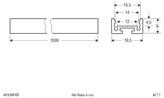 EVN APXSW100 U-Profil APXSW100 1St.