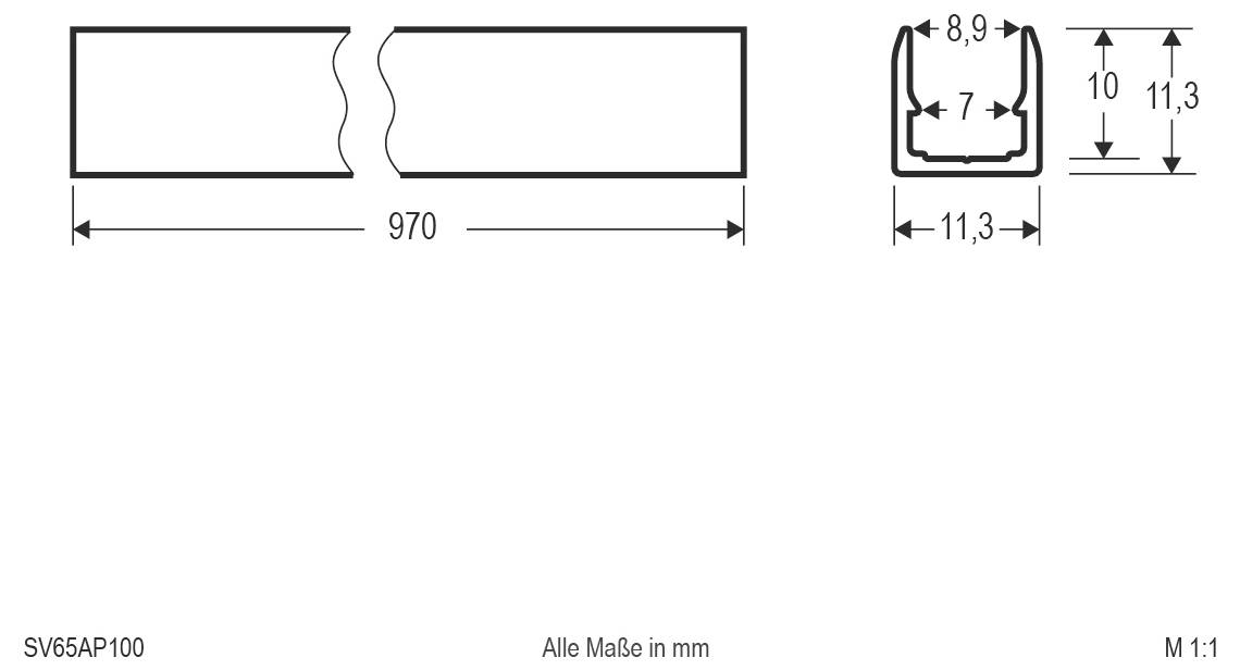 EVN SV65AP100 SV65AP100 U-Profil 1St.