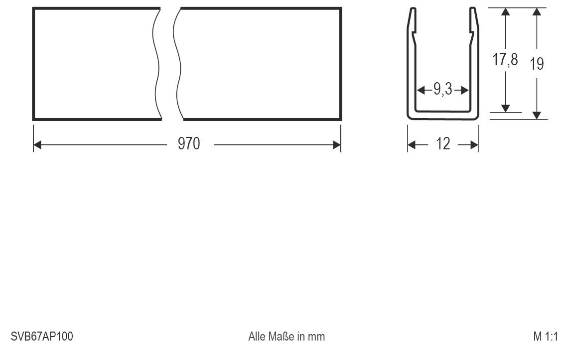 EVN SVB67AP100 SVB67AP100 U-Profil 1St.