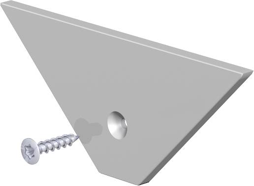 Metallwandanker wird mit einer Schraube eingesetzt, dargestellt als 3D-Illustration auf weißem Hintergrund.