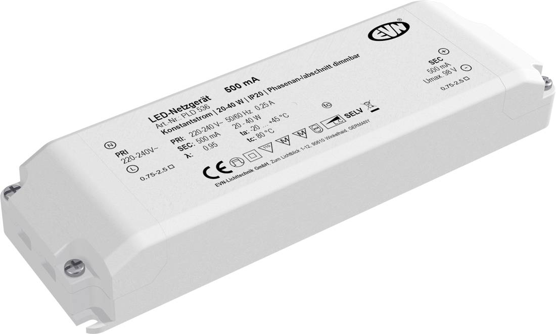 LED-Treibernetzteilmodul mit weißer LED-Beschriftung „LED-Meet